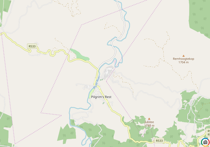 Map location of Pilgrimsrest